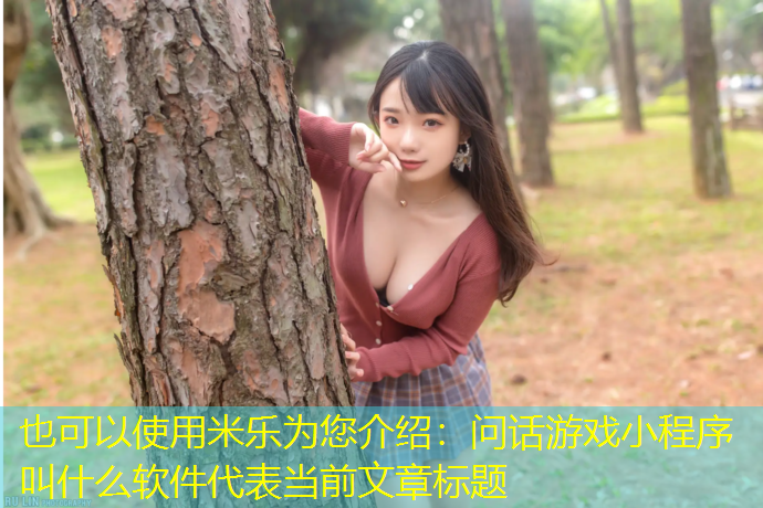 问话游戏小程序叫什么软件